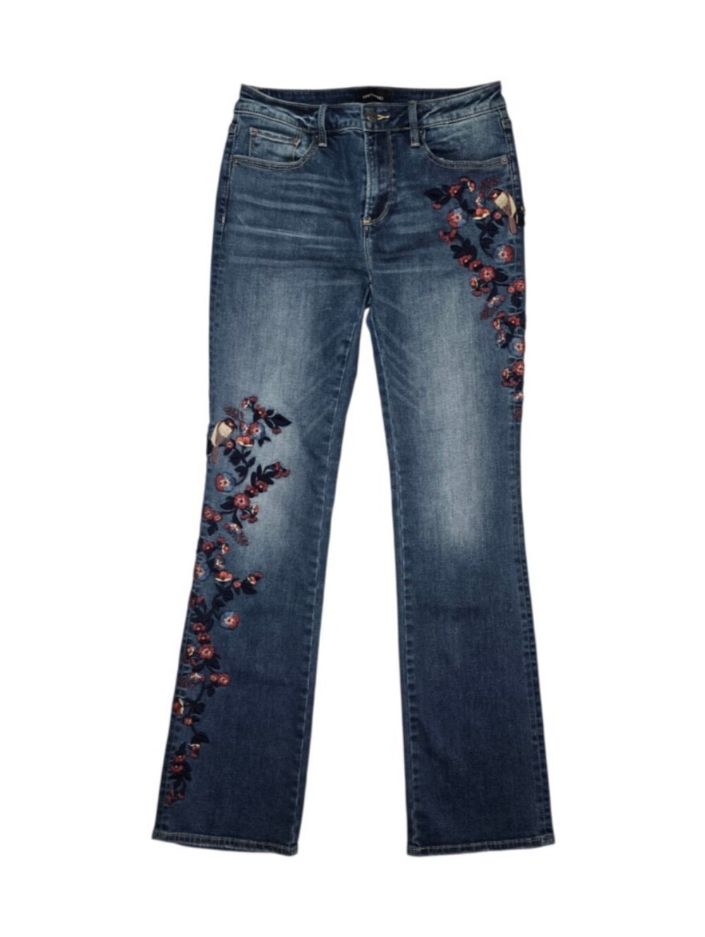Driftwood Kelly Floral Bird Embroidered Bootcut Jeans – Boho Western 27